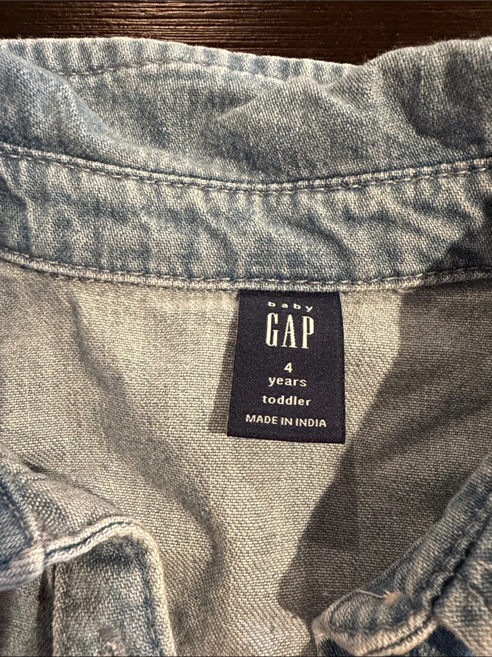 GAP Light Blue Denim Button-Down Shirt